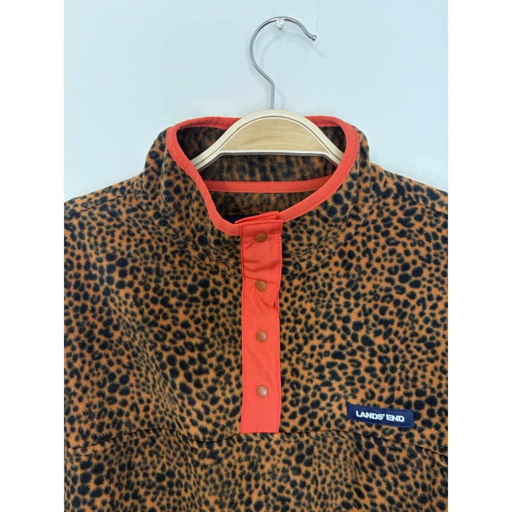 Lands' End Fleece Sweatshirt Quarter Zip Bundle Women's Nautical Animal Print XL - Picture 6 of 14